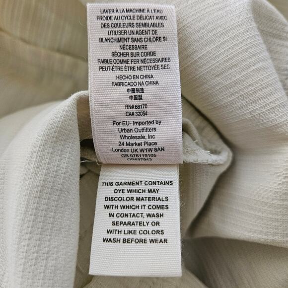 NWT Free People Atlas Cloud Front Button Pleated Textured Beige Mini Skirt 8 - Picture 6 of 11